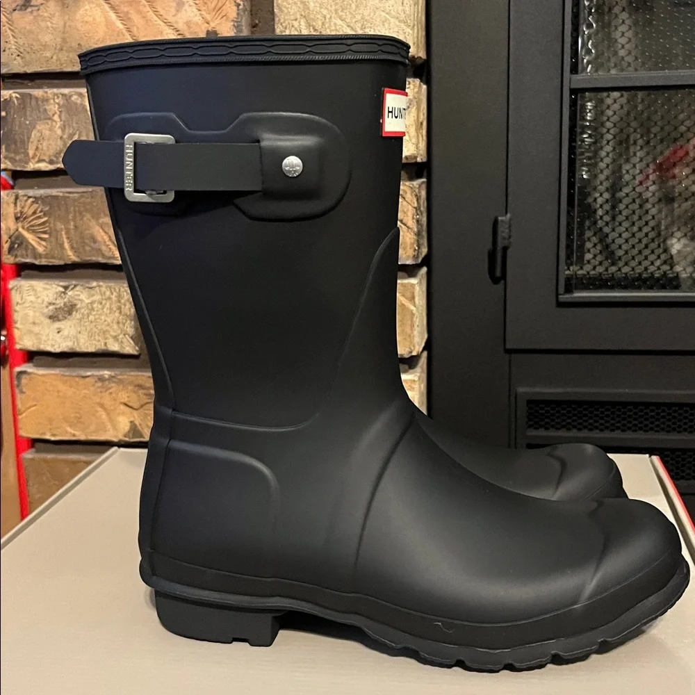 Hunter Women’s Original Short Black Rain Boots‎ NEW Size 7